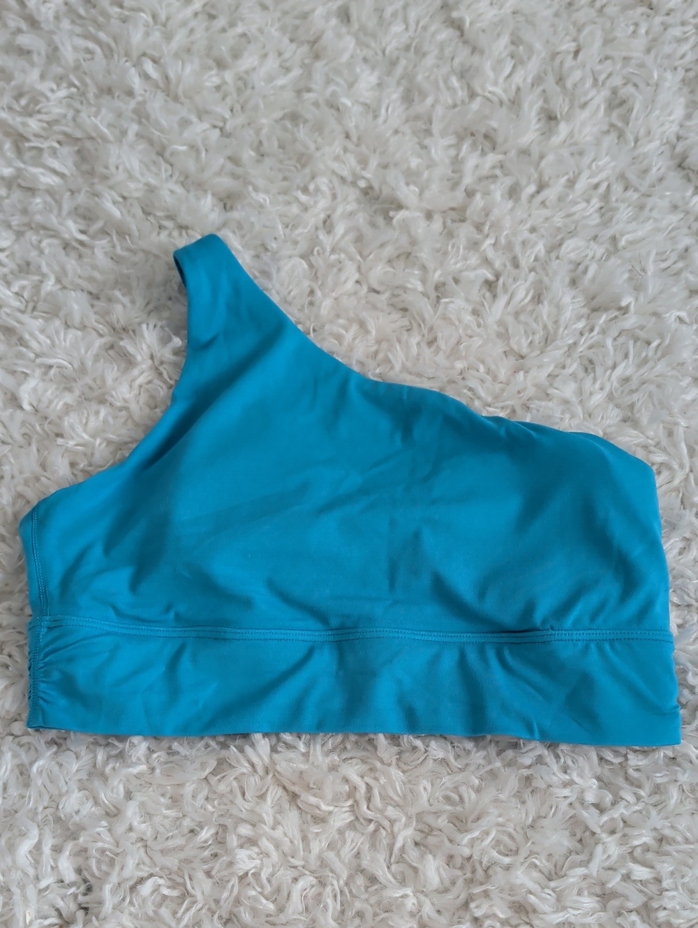 Athleta Bright Teal One-Shoulder Sports Bra